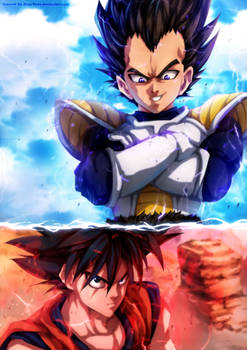 Goku Vs Vegeta In One-Punch Man Style
