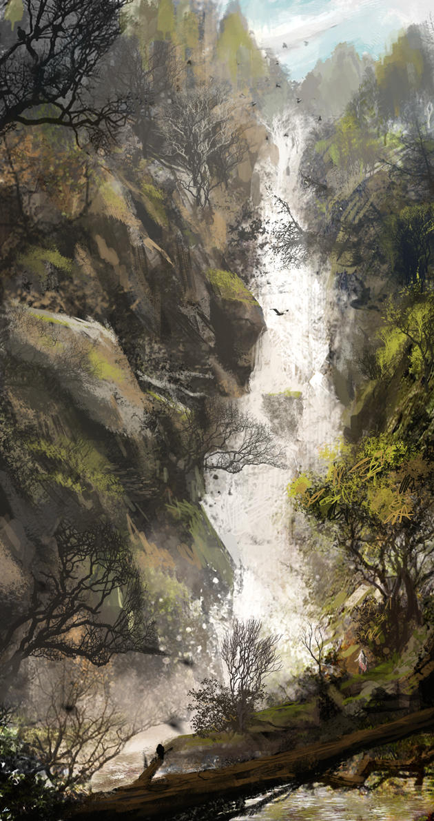 waterfall by matty17art on DeviantArt