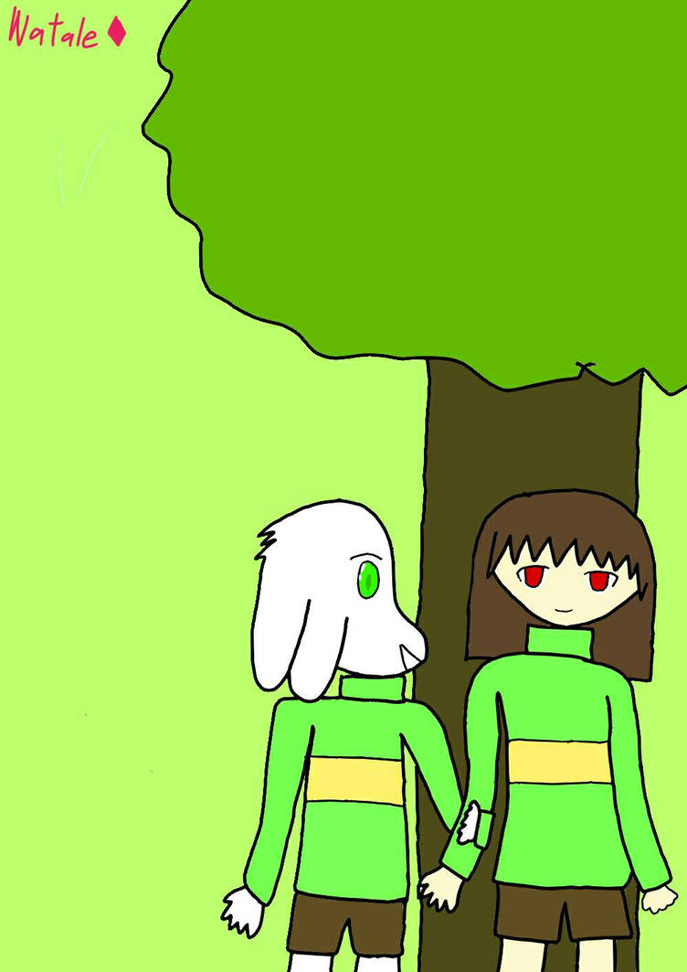 Undertale Asriel x Chara by Nenaiya on DeviantArt