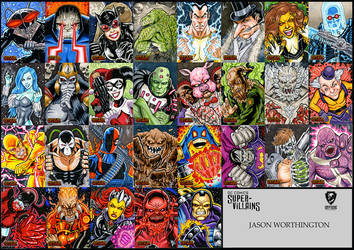 DC Comics Super-Villain sketch cards