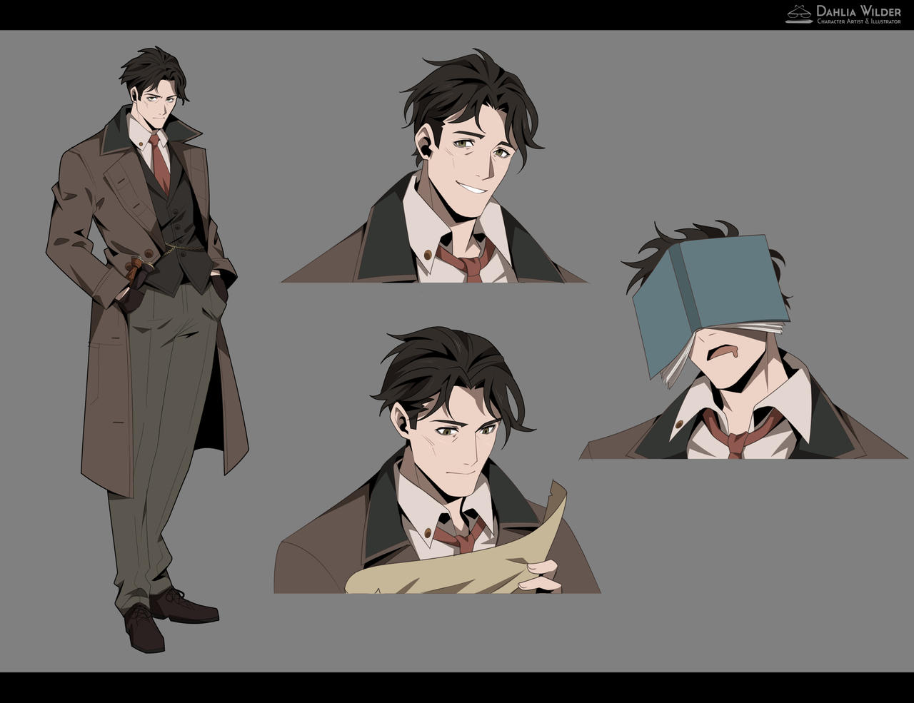 Commission - Character ref sheet - Desmond Cross