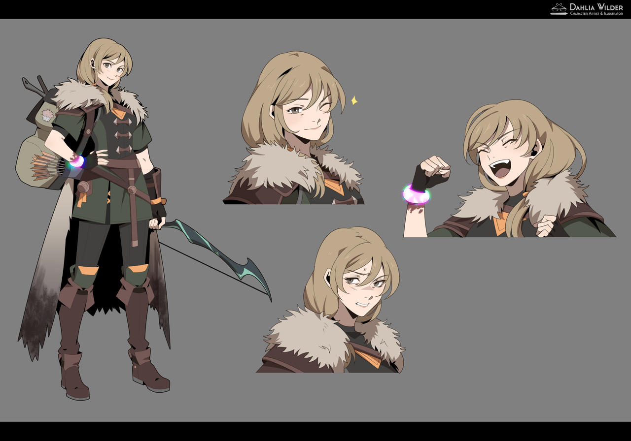 Commission - Character ref sheet - Ashlyn