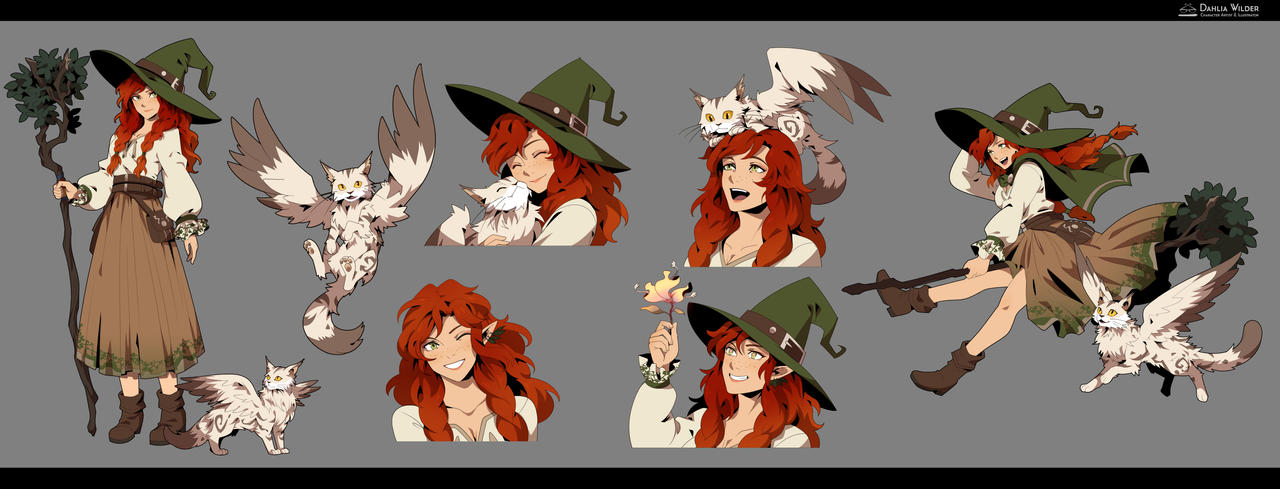 Commission - Character ref sheet - Fiadhrienne