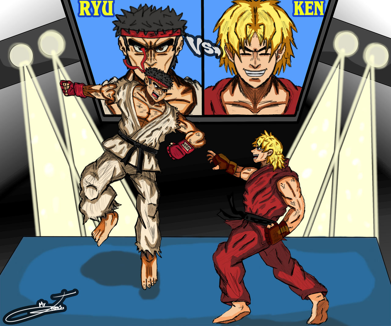 Ryu Vs Ken by MrJhons900 on DeviantArt