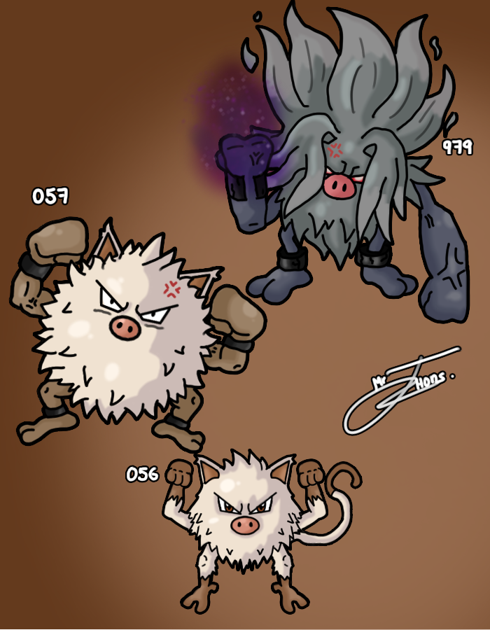 Ham Mankey Mankey Line Evolution by MrJhons900 on DeviantArt