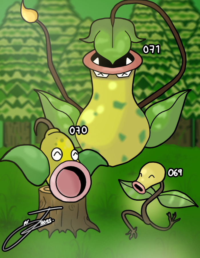 Bellsprout Tree Bellsprout Line Evolution by MrJhons900 on DeviantArt