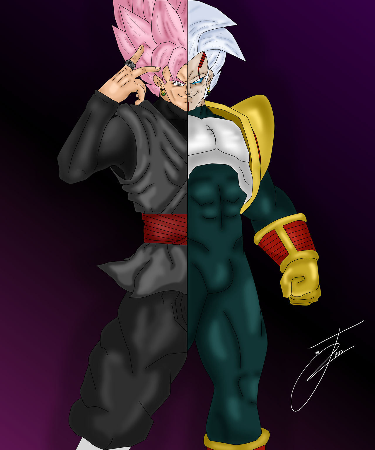 Black SSJR y Super Baby 2 by MrJhons900 on DeviantArt
