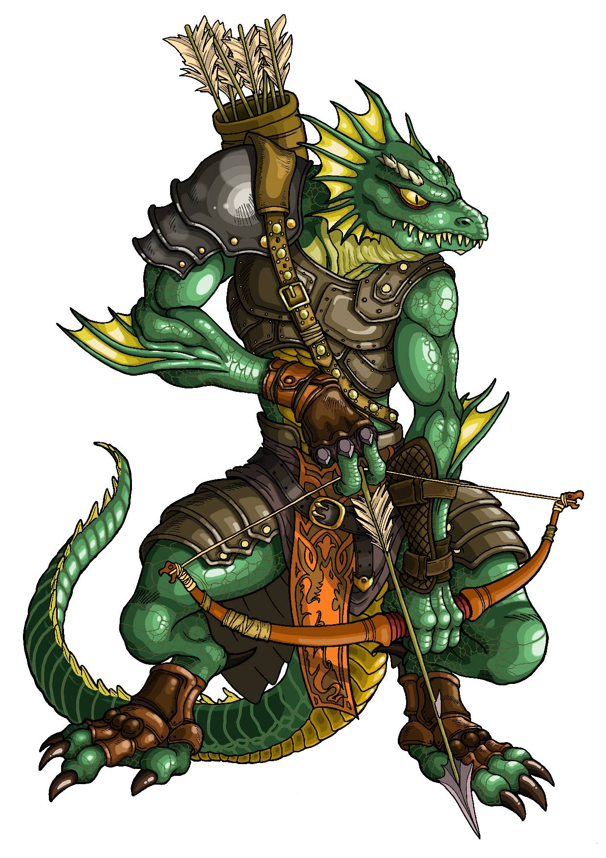 Archer lizardman by thebosstuyen on DeviantArt