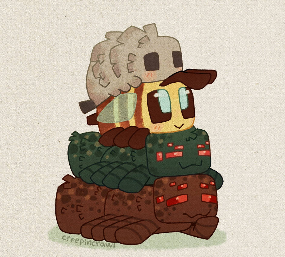 Minecraft Bug Pile by creepincrawlart on DeviantArt