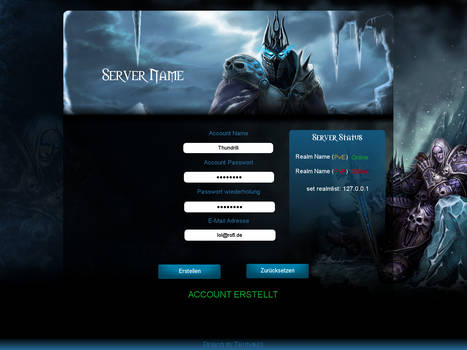 WotLK Account Page Design 1