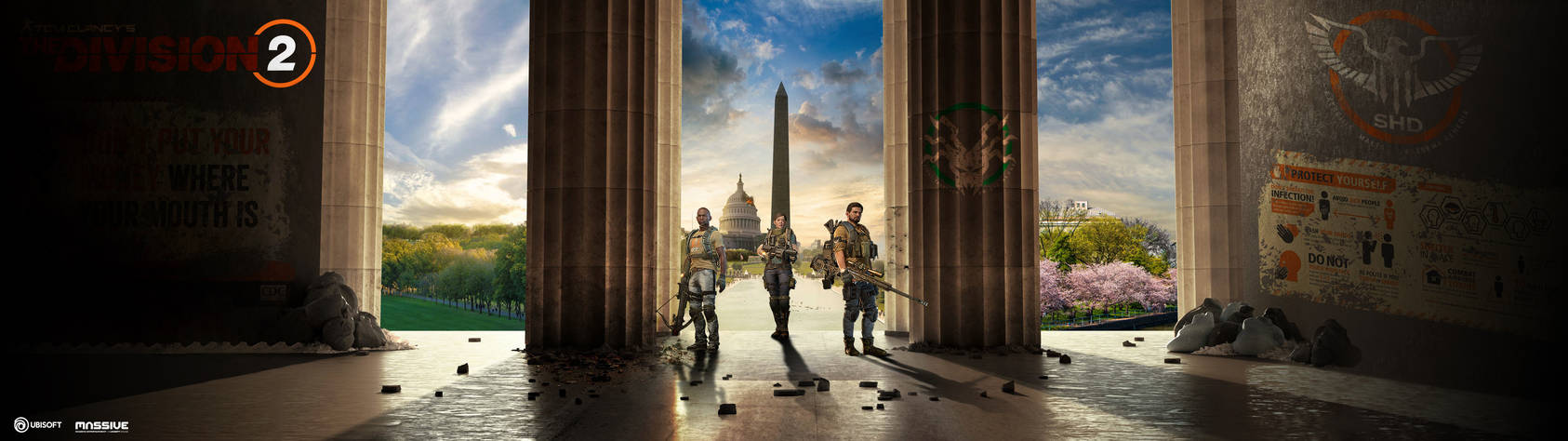 The Division 2 Dualscreen face