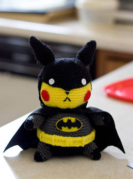 Pikachu Batman Amigurumi Doll