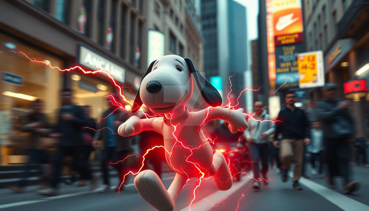 Snoopy Raking Snoopy running by ArtInnovationHub on DeviantArt