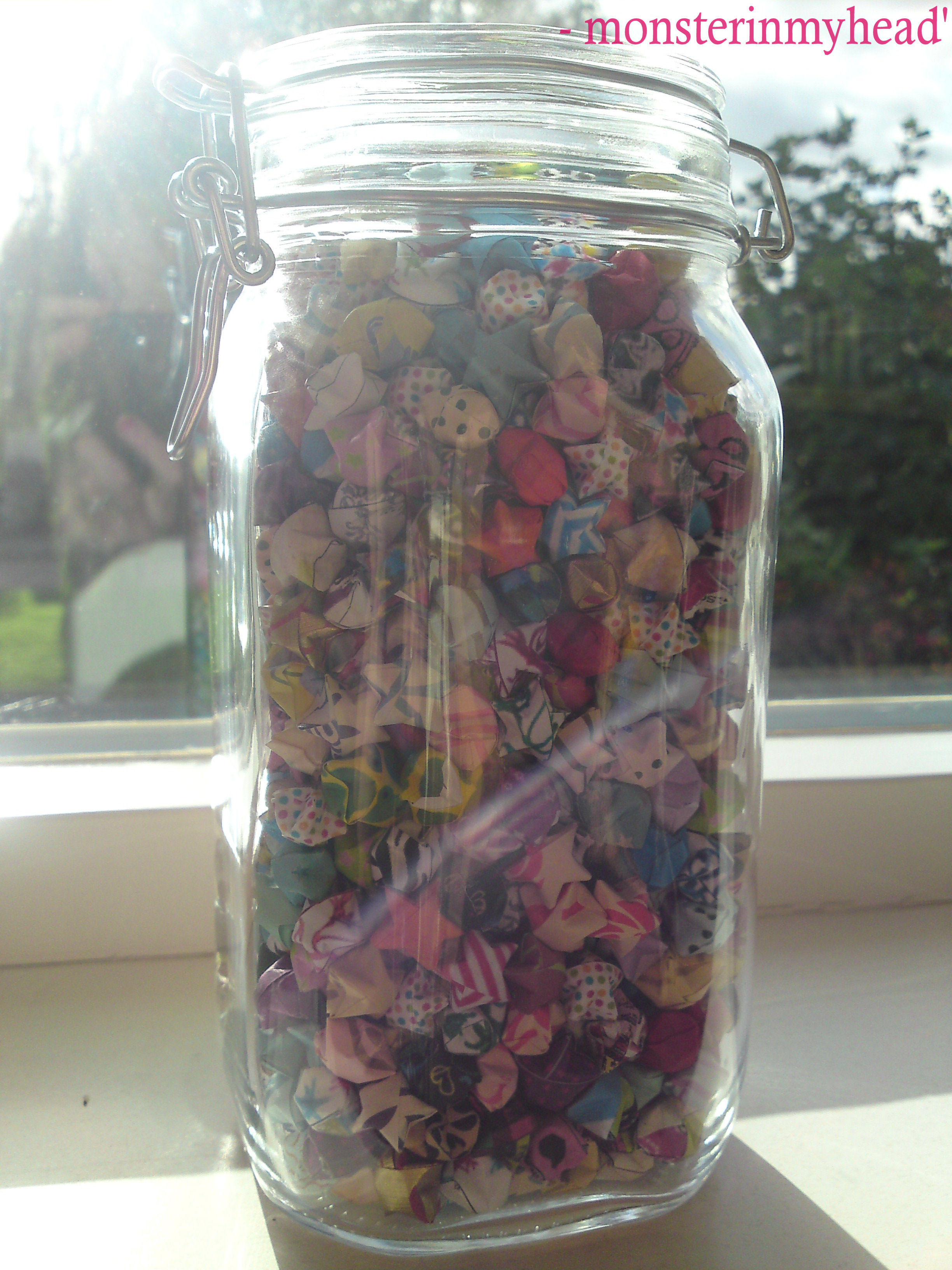 Lucky paper stars in a jar 2