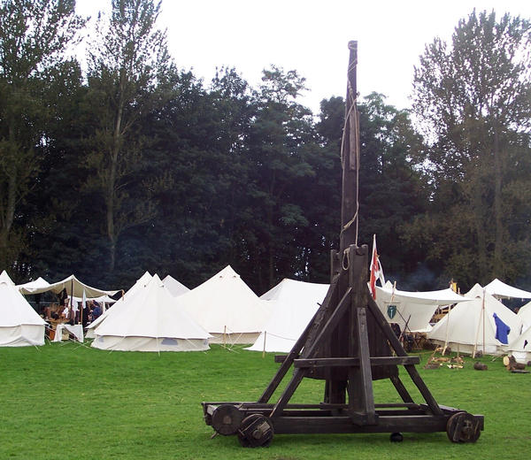 Medieval Catapult Stock