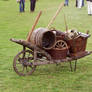 Medieval Wheelbarrow Stock