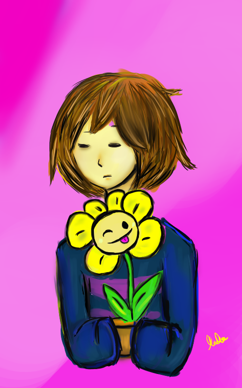 Frisk and Flowey