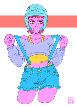 girl with helmet