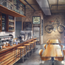 Hipster coffee Daytime | Visual Novel Background