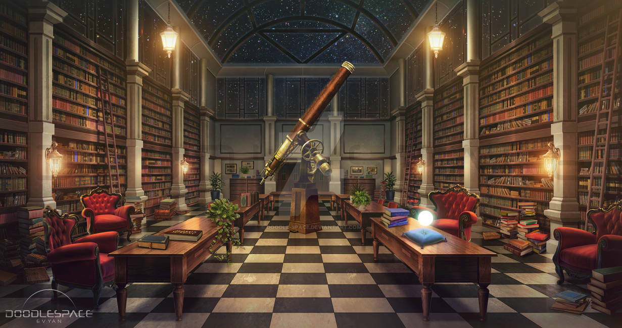 Enchanted Library Background Illustration Art By Doodle Space On Enchanted Library Background Illustration Art By Doodle Space On