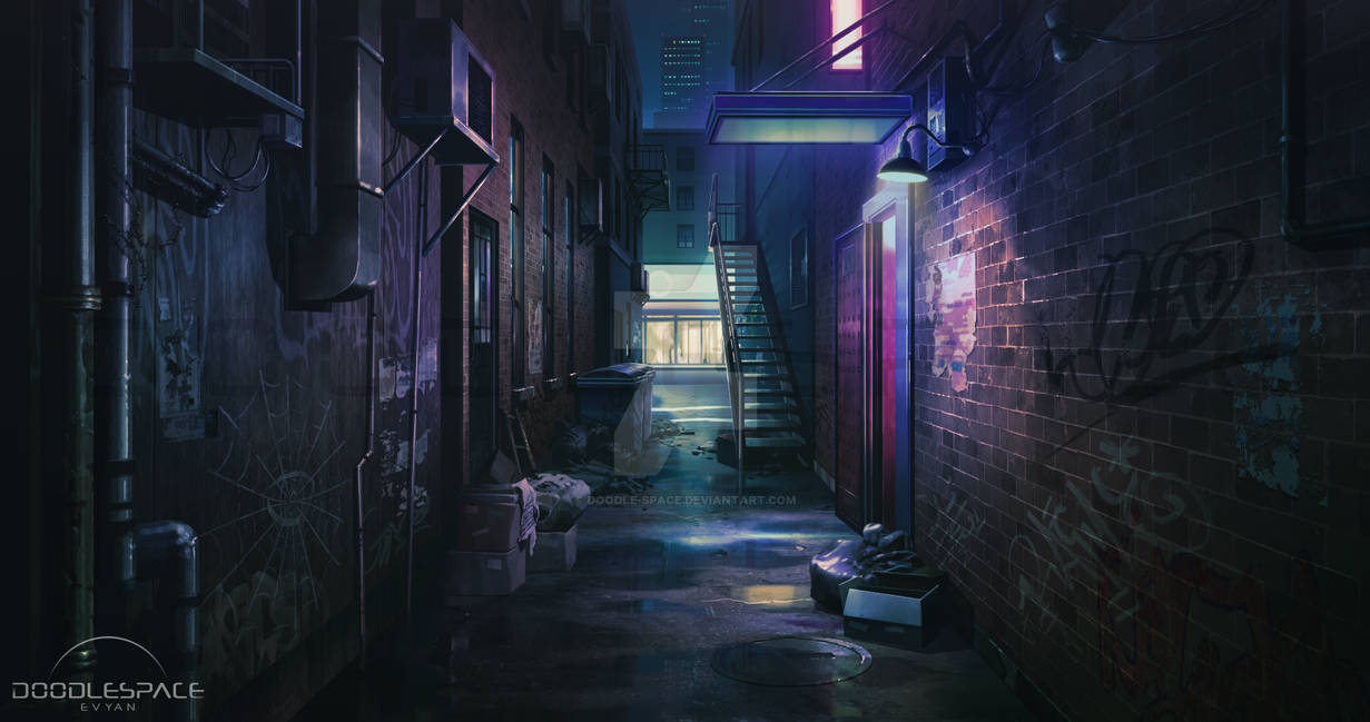 Back Way Background The Back Alley | Background Illustration Art by doodle-space on DeviantArt