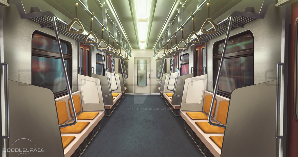 Train (Inside) | Background Illustration by doodle-space on DeviantArt