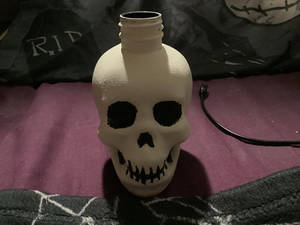 Painted Skull Bottle
