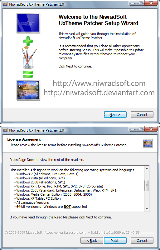 NiwradSoft UxTheme Patcher