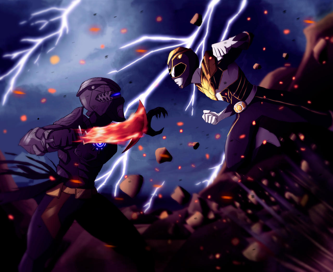 7th Ranger VS The Arbiter by TheOneWithTheStuff on DeviantArt