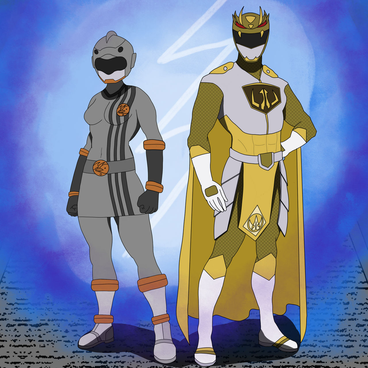 Masterforce Ranger Grey Dolphin and Gold Master Force Rangers by TheOneWithTheStuff on ...