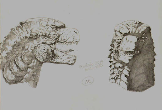 Godzilla 2014 head  Side and Front speculation