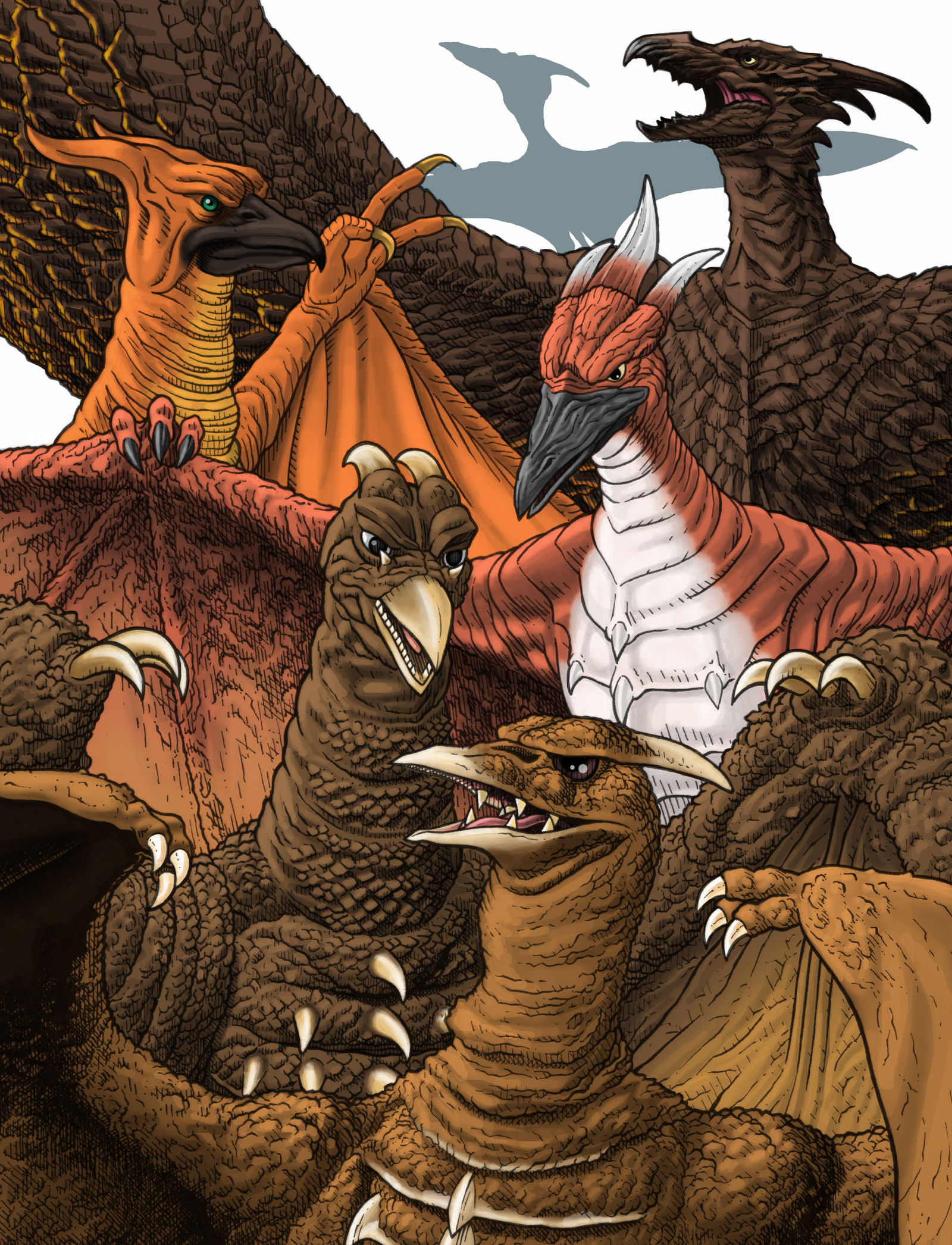 Evolution of Rodan by AmirKameron on DeviantArt