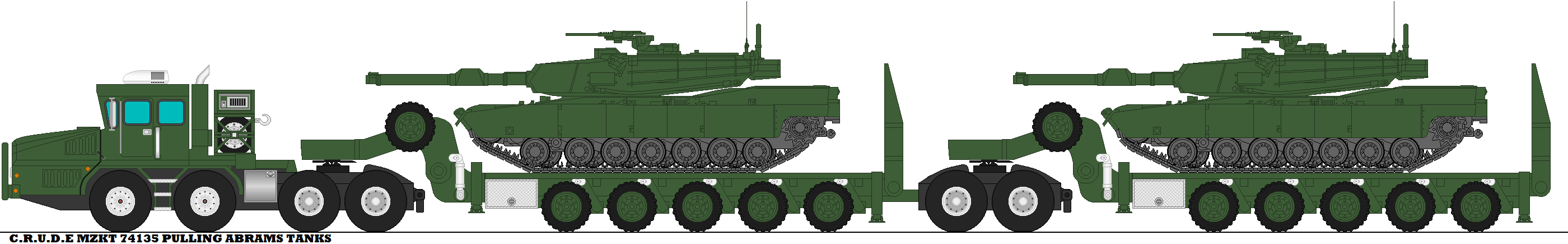 Deviantart Abrams C.R.U.D.E MZKT 74135 Pulling Abrams Tanks by mcspyder1 on DeviantArt