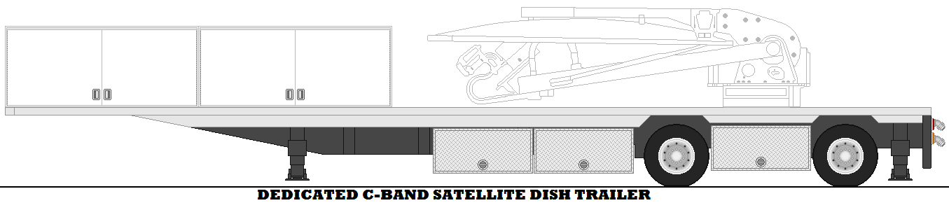 Dedicated C-band Satellite Dish Trailer