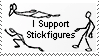 I Support Stickfigures Stamp