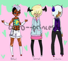 Pokemon Gijinka Adoptabes (2/3 Avaliable)