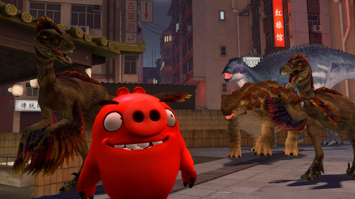 Year of the Pig with Dinosaurs by NestieBot on DeviantArt