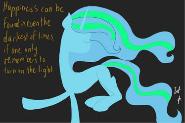 Flourish's silhouette with a Dumbledore quote :3