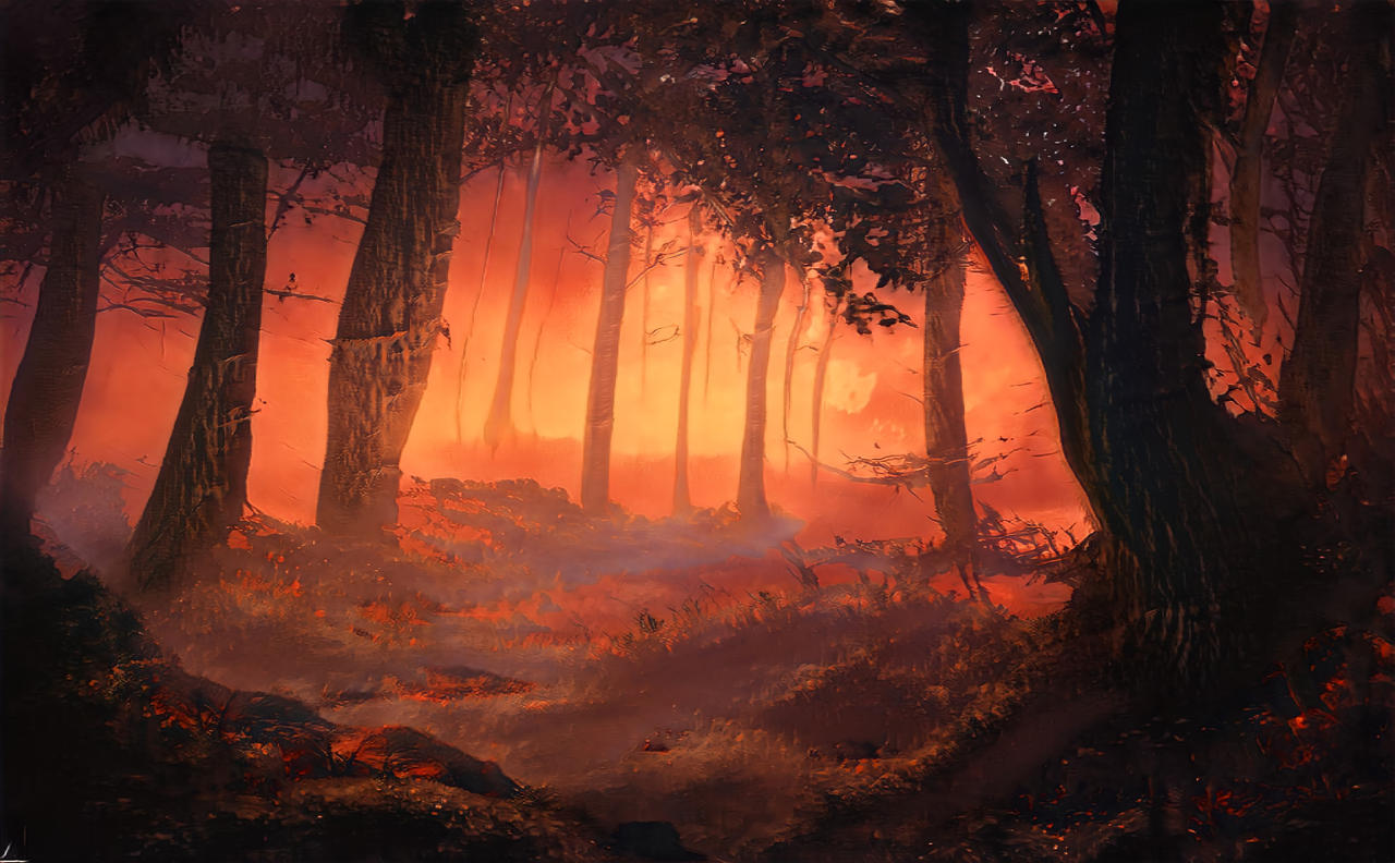 forest of fire by UnusualArts on DeviantArt