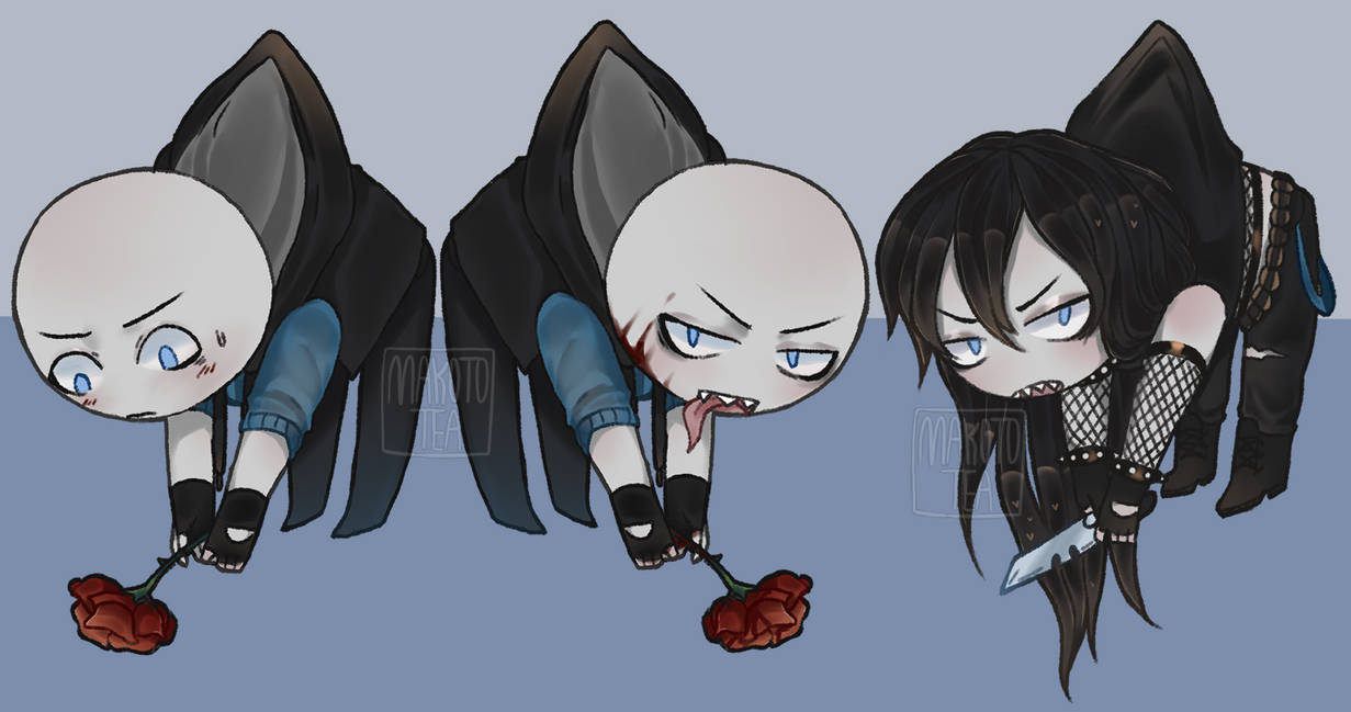 Peterbot Goth YBF Peter Fanart| Peter and Goth Peter Chibis by MakotoTea on DeviantArt