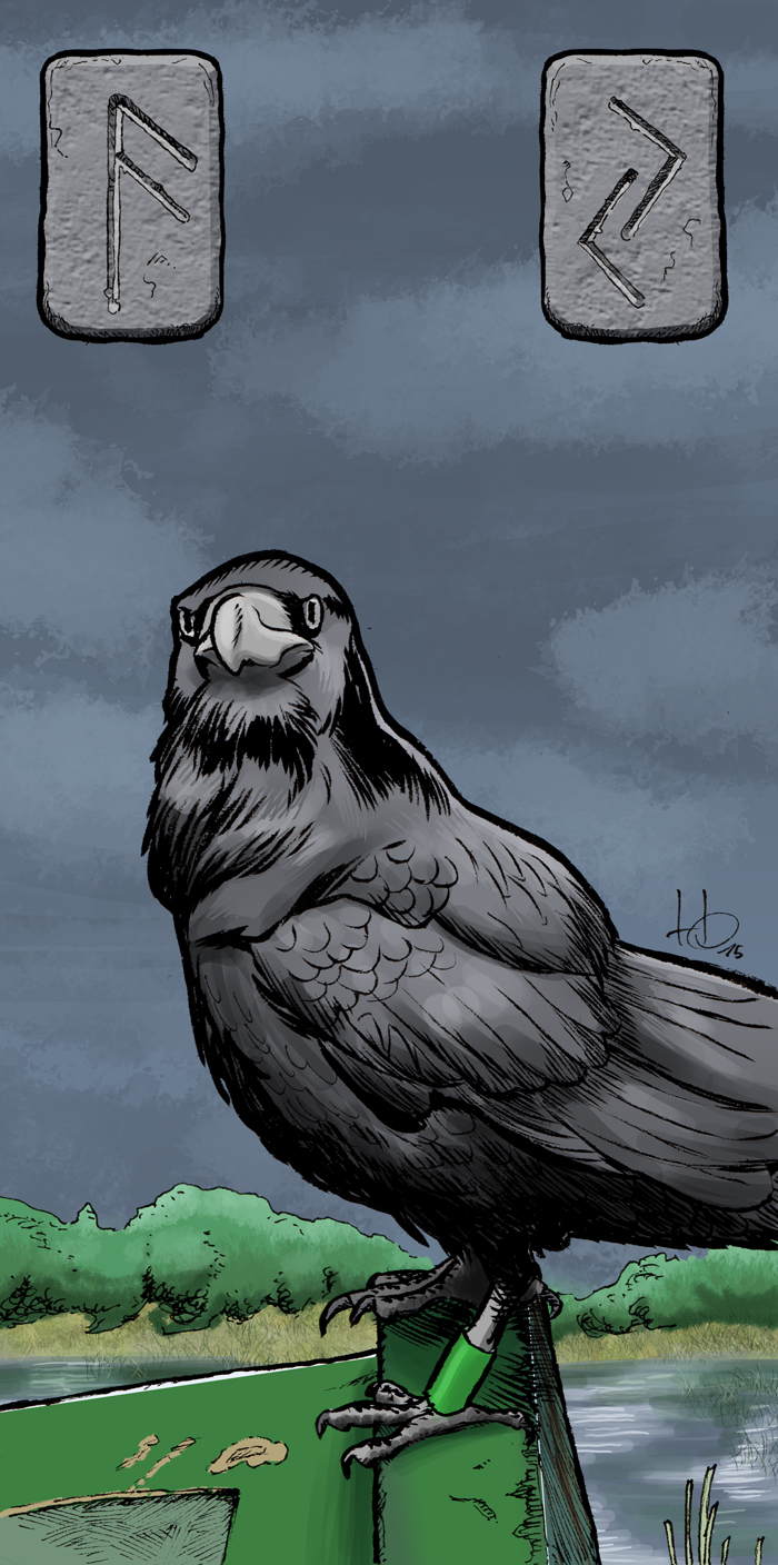 One crow and two runes by Horlod on DeviantArt