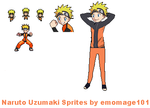 Naruto Uzumaki Sprites Project by emomage101