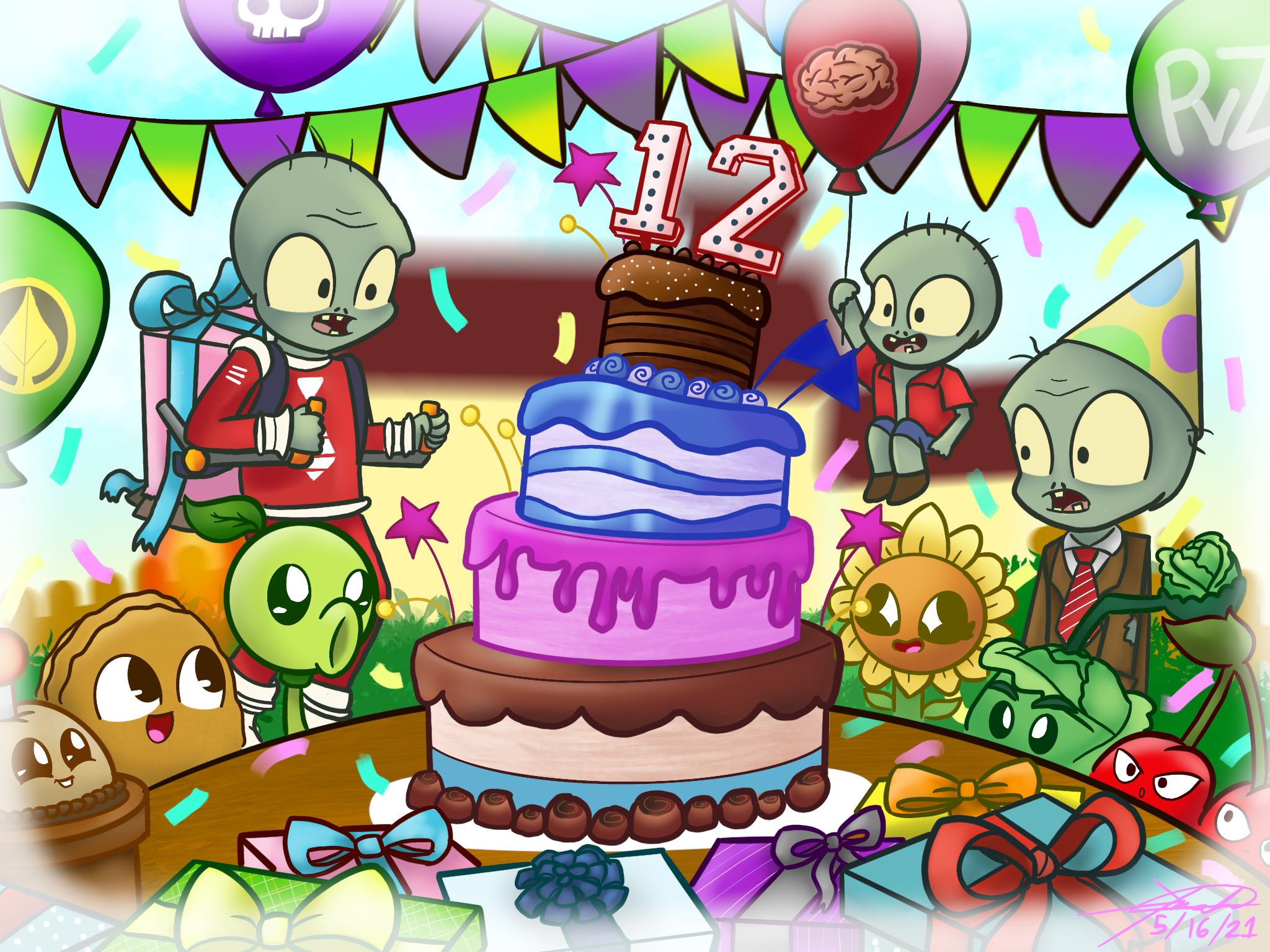 Plants vs Zombies 2 by Fistipuffs on DeviantArt  Plants vs zombies, Plant  zombie, Plants vs zombies birthday party