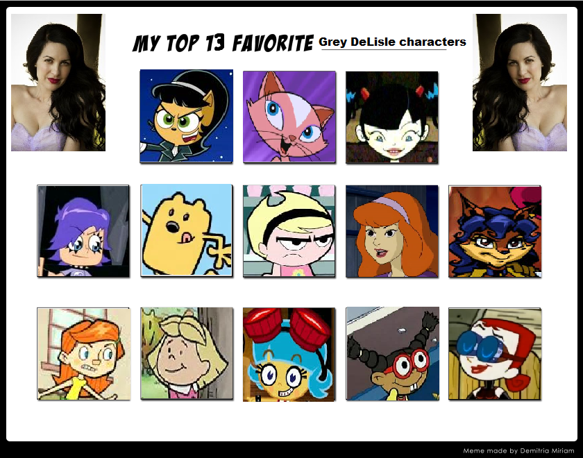 mewmewspike's Top 13 Grey Delisle Characters