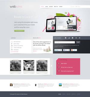 A free HTML and PSD template