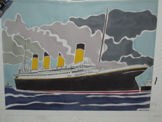 titanic paper art