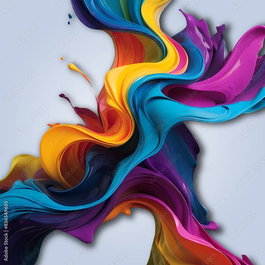 Vibrant Abstract Color Splash Art by MeLYQc on DeviantArt