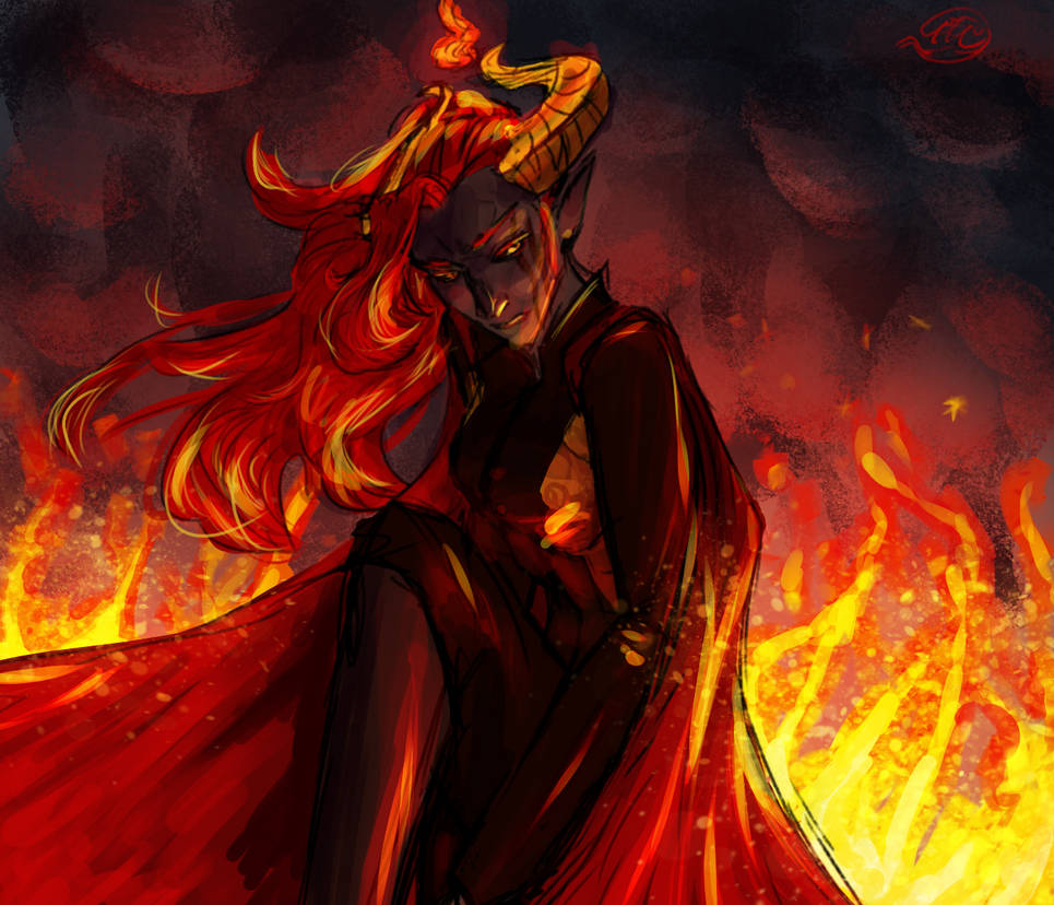 Fire Elemental Hero The Fire Elemental by fleshlipsdrawfee on DeviantArt
