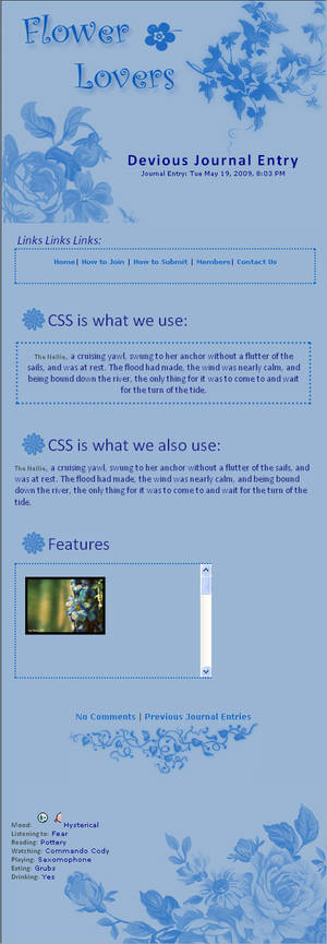 Flower-Lovers Club Journal CSS