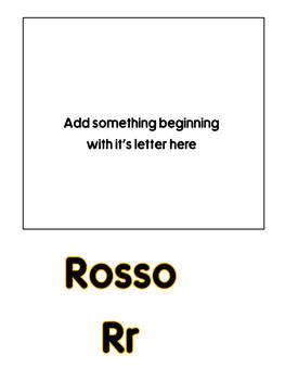 Letter R Rosso Template